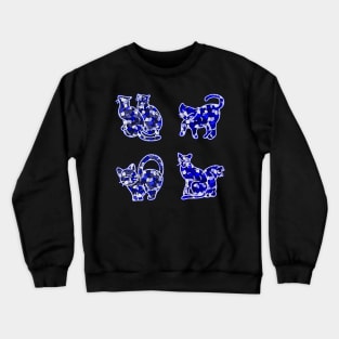 Crystal Group Cat (blue) Crewneck Sweatshirt